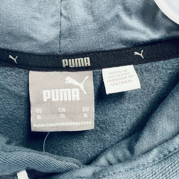 Puma Men's Split Logo Hoodie Evening Sky/Harbor Mist Size XL - Picture 7 of 8